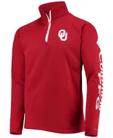 Columbia Oklahoma Sooners Terminal Tackle Fleece Raglan Omni-Shade Quarter-Zip Jacket