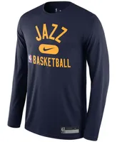 Men's Navy Utah Jazz 2021, 22 On-Court Practice Legend Performance Long Sleeve T-shirt