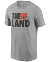 Men's Nike Heathered Gray Cleveland Browns Hometown Collection The Land T-shirt