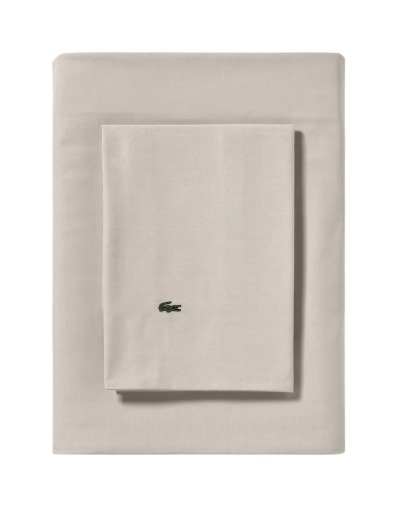 Lacoste Home Solid Cotton Percale Sheet Set