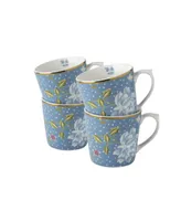 Laura Ashley Heritage Collectables 10 Oz Seaspray Uni Mugs in Gift Box, Set of 4