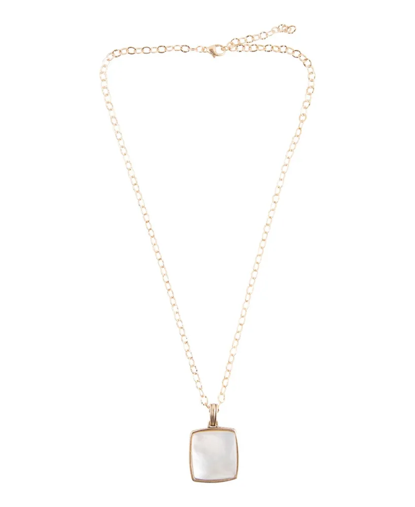 Barse Women's Saint-Tropez Bronze and Mother-Of-Pearl Pendant On Chain Necklace - Mother-Of