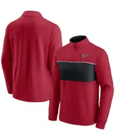 Men's Red and Black Atlanta Falcons Block Party Quarter-Zip Jacket