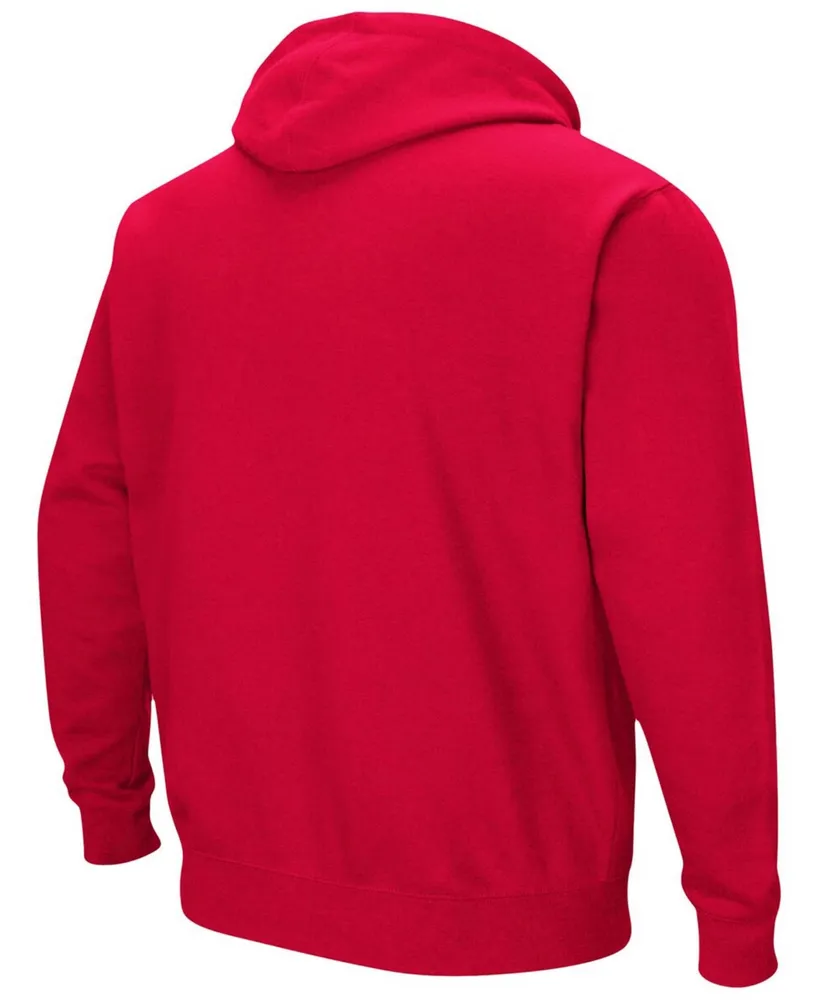 Men's Red Wisconsin Badgers Arch Logo 3.0 Pullover Hoodie
