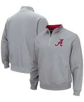 Men's Heathered Gray Alabama Crimson Tide Tortugas Team Logo Quarter-Zip Jacket