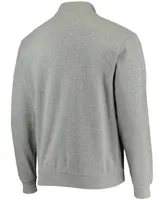 Men's Heathered Gray Wisconsin Badgers Tortugas Team Logo Quarter-Zip Jacket