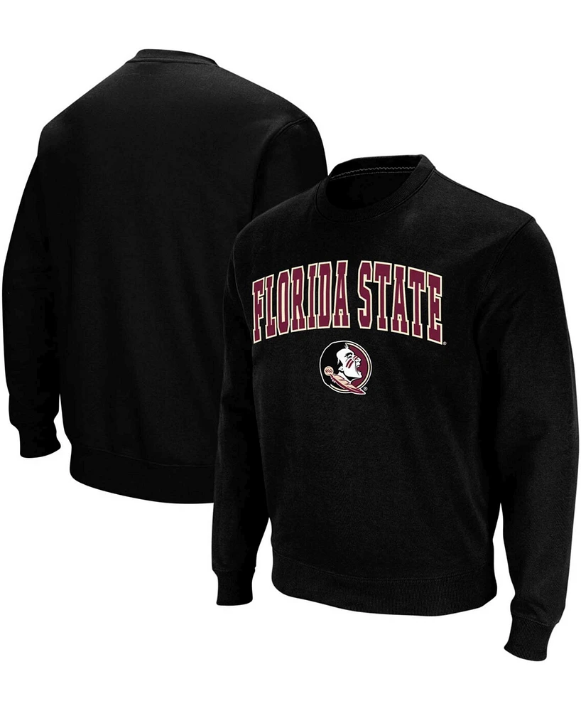 Colosseum Men's Florida State Seminoles Arch & Logo Tackle Twill Pullover Sweatshirt