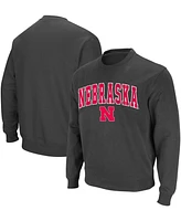 Colosseum Men's Nebraska Huskers Arch & Logo Pullover Sweatshirt