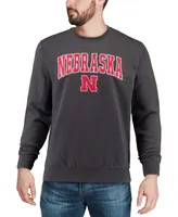 Colosseum Men's Nebraska Huskers Arch & Logo Pullover Sweatshirt