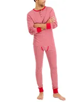 Hanes Men's Long John Sleep Pajamas, 2-Piece Set