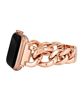 Anne Klein Women's Rose Gold-Tone Alloy Metal Chain Link Bracelet designed for Apple Watch 42mm (Series 10) & 38/40/41mm