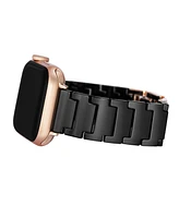 Anne Klein Women's Black Ceramic Bracelet designed for Apple Watch 42mm (Series 1-3 only) & 44/45/46/49mm (Ultra & Ultra 2