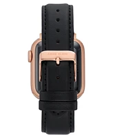 Anne Klein Women's Black Consider It Apple Peel Leather Band designed for Apple Watch 42mm (Series 10) & 38/40/41mm