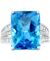 Effy Pink Amethyst (15-1/2 ct. t.w.) & Diamond (3/8 ct. t.w.) Ring in 14k Gold (Also available in Green Quartz, Citrine, Swiss Blue Topaz and London B