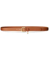 Lauren Ralph Women's Charm Crosshatch Leather Belt