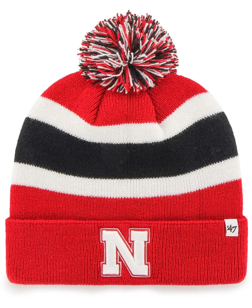 Men's Scarlet Nebraska Huskers Breakaway Cuffed Knit Hat with Pom