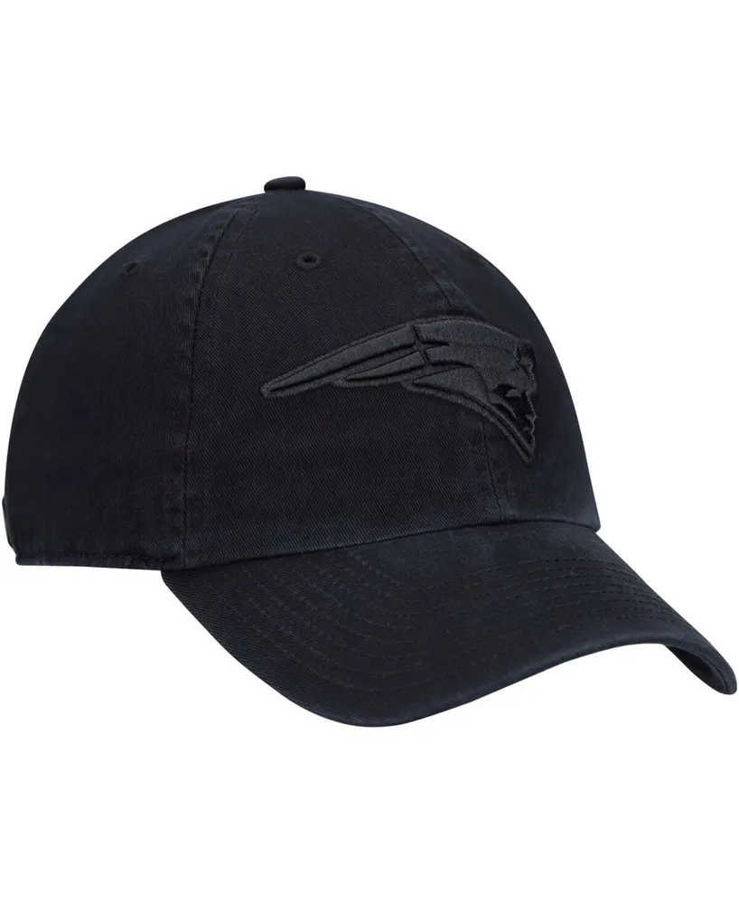 Men's Black New England Patriots Team Tonal Clean Up Adjustable Hat