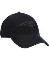 Men's Black New England Patriots Team Tonal Clean Up Adjustable Hat