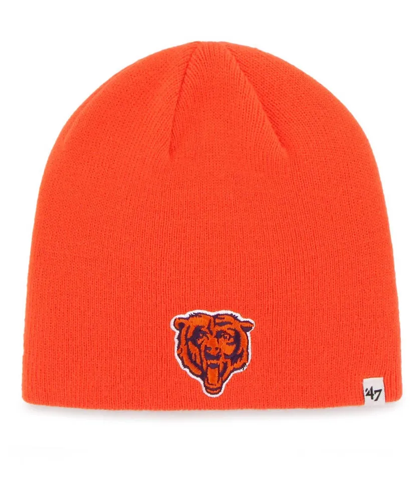 Men's Orange Chicago Bears Team Secondary Logo Knit Beanie