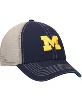 Men's Navy Michigan Wolverines Trawler Trucker Snapback Hat