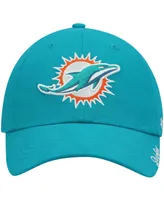 Women's Aqua Miami Dolphins Miata Clean Up Primary Adjustable Hat