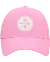 Big Girls Pink Pittsburgh Steelers Rose Mvp Adjustable Hat