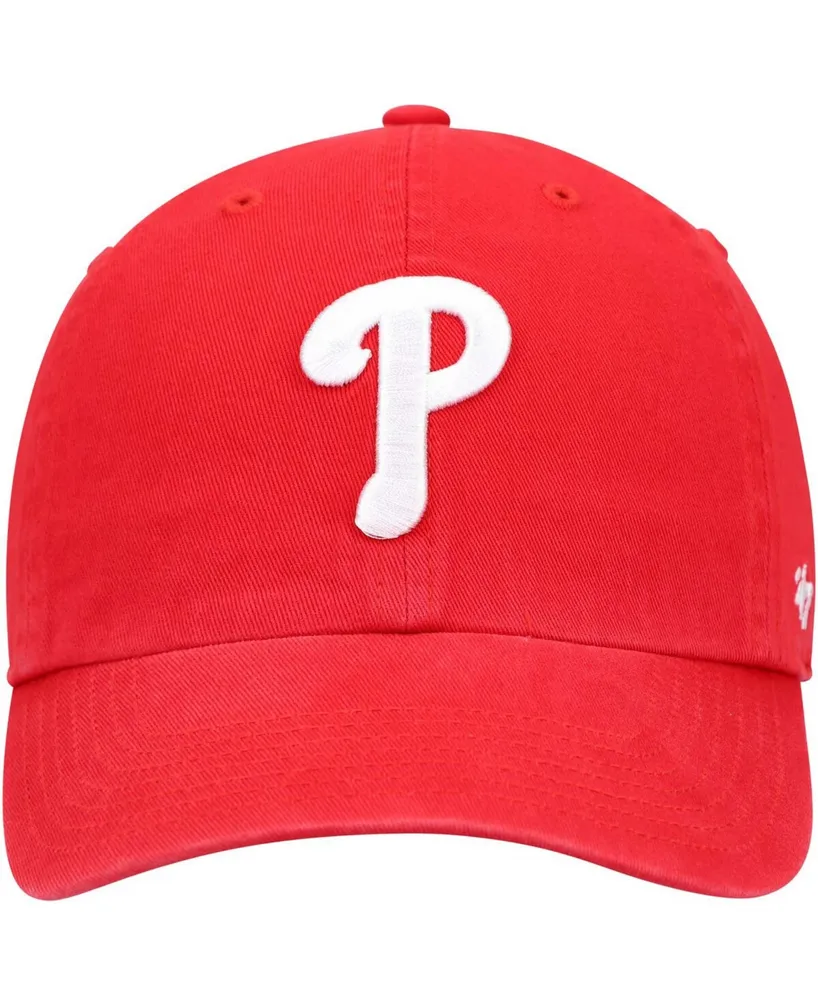 Boys Red Philadelphia Phillies Team Logo Clean Up Adjustable Hat