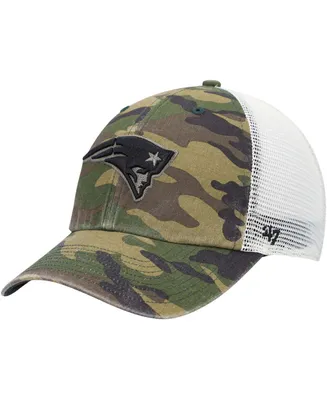 Men's Camo New England Patriots Branson Mvp Trucker Snapback Hat