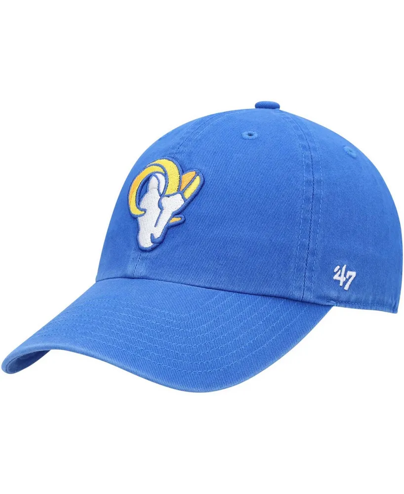 Boys Royal Los Angeles Rams Logo Clean Up Adjustable Hat