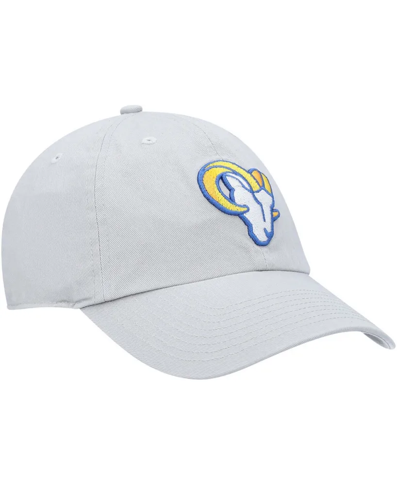 Men's Gray Los Angeles Rams Logo Clean Up Adjustable Hat