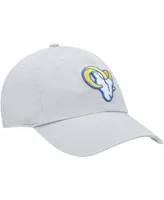 Men's Gray Los Angeles Rams Logo Clean Up Adjustable Hat