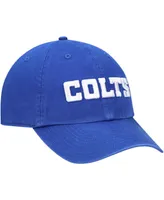 Men's Royal Indianapolis Colts Clean Up Script Adjustable Hat