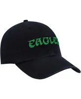 Men's Black Philadelphia Eagles Clean Up Script Adjustable Hat