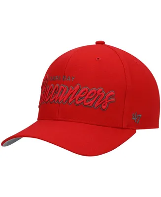 Men's Red Tampa Bay Buccaneers Street Script Mvp Snapback Hat