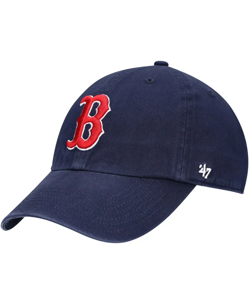 Boys Navy Boston Red Sox Team Logo Clean Up Adjustable Hat