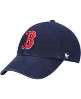 Boys Navy Boston Red Sox Team Logo Clean Up Adjustable Hat