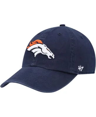 Boys Navy Denver Broncos Logo Clean Up Adjustable Hat