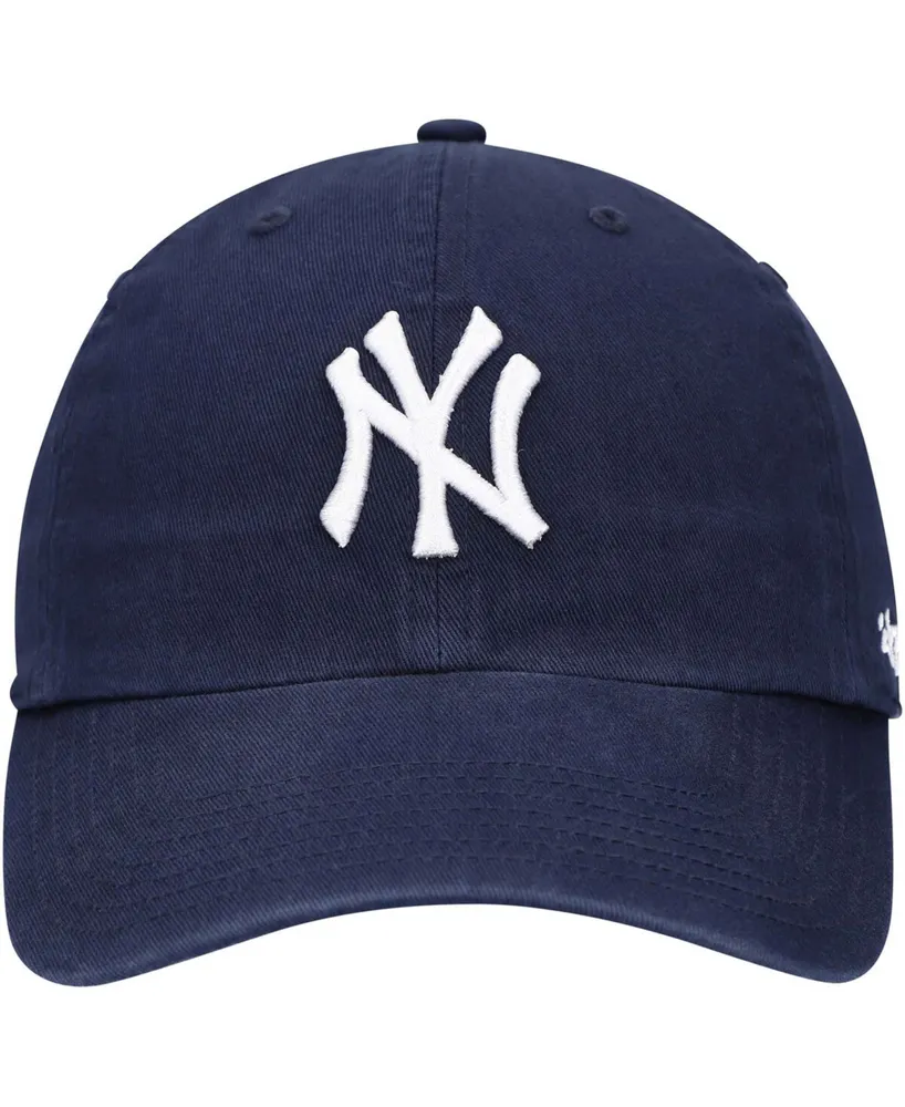 Boys Navy New York Yankees Team Logo Clean Up Adjustable Hat