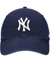 Boys Navy New York Yankees Team Logo Clean Up Adjustable Hat