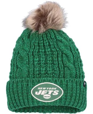 Women's Green New York Jets Meeko Cuffed Knit Hat with Pom