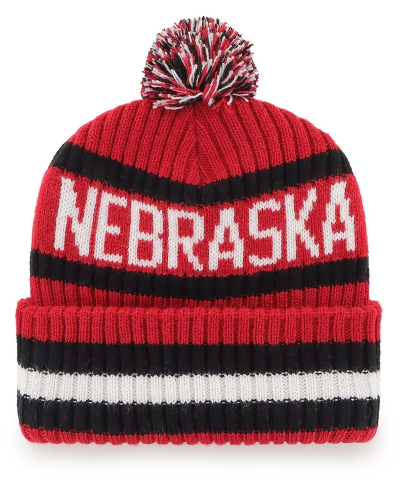 Men's Scarlet Nebraska Huskers Bering Cuffed Knit Hat with Pom
