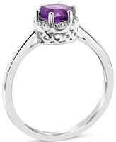 Rhodolite Garnet Six Prong Ring (1 ct. t.w.) Sterling Silver (Also Citrine, Blue Topaz, Peridot, Amethyst, & White Topaz)