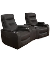 Jabarr 3-Pc. Beyond Leather Theater Seating with 1 Console, Created for Macy's