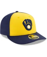 Men's Navy, Yellow Milwaukee Brewers Alternate 2020 Authentic Collection On-Field Low Profile Fitted Hat