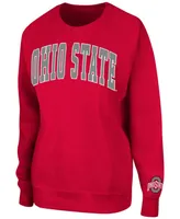 Women's Scarlet Ohio State Buckeyes Campanile Pullover Sweatshirt