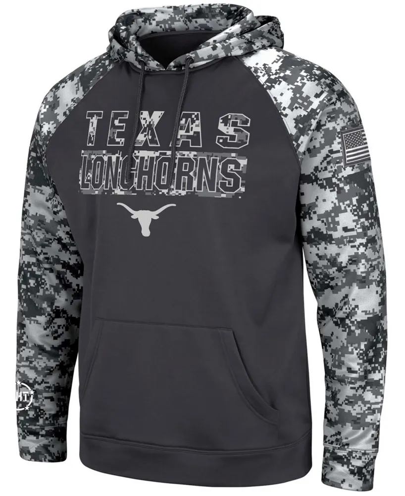 Men's Charcoal Texas Longhorns Oht Military-Inspired Appreciation Digital Camo Pullover Hoodie