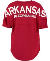 Women's Cardinal Arkansas Razorbacks Spirit Jersey Oversized T-shirt