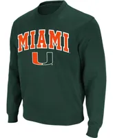 Colosseum Men's Miami Hurricanes Arch & Logo Crew Neck Sweatshirt
