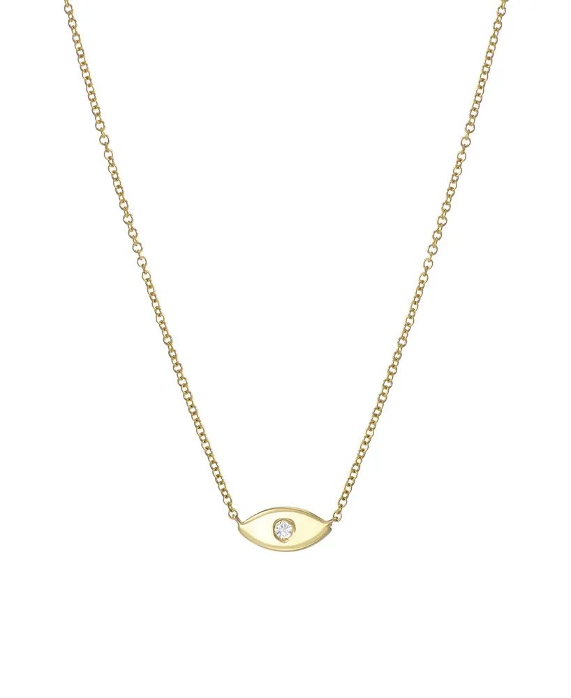 Zoe Lev Diamond 14K Gold Evil Eye Necklace
