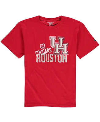 Big Boys and Girls Red Houston Cougars Team Chant T-shirt